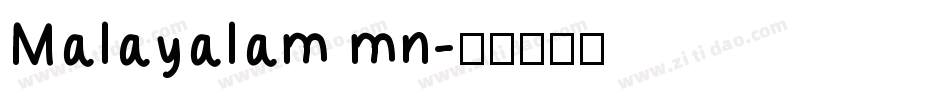Malayalam mn字体转换